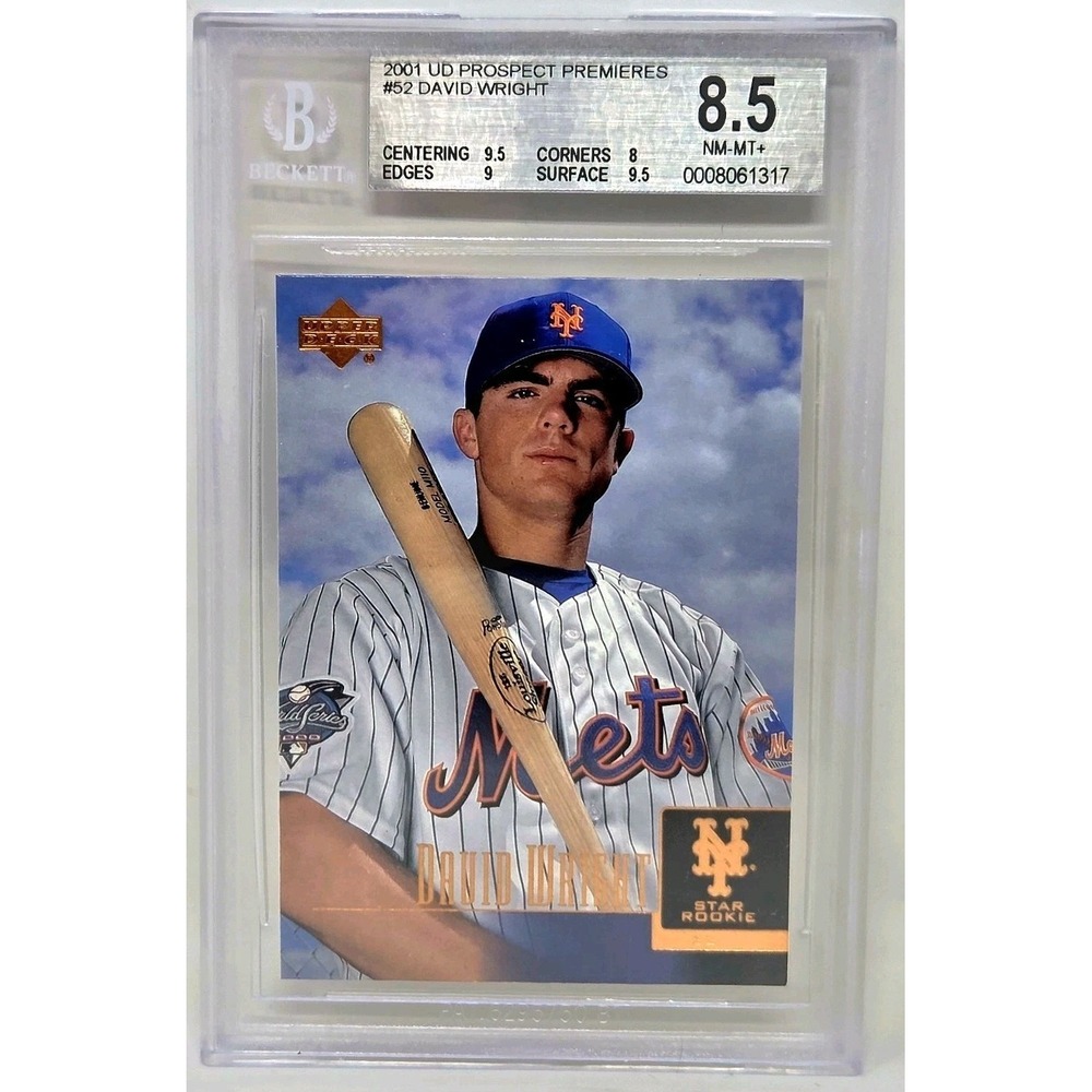2001 Upper Deck Prospect Premieres - Star Rookie David Wright #52 (RC) BGS 8.5